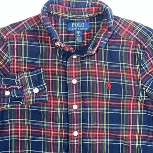 Polo Ralph Lauren Plaid Flannel Shirt‎ Blue Red Yellow Boys Size Size 8